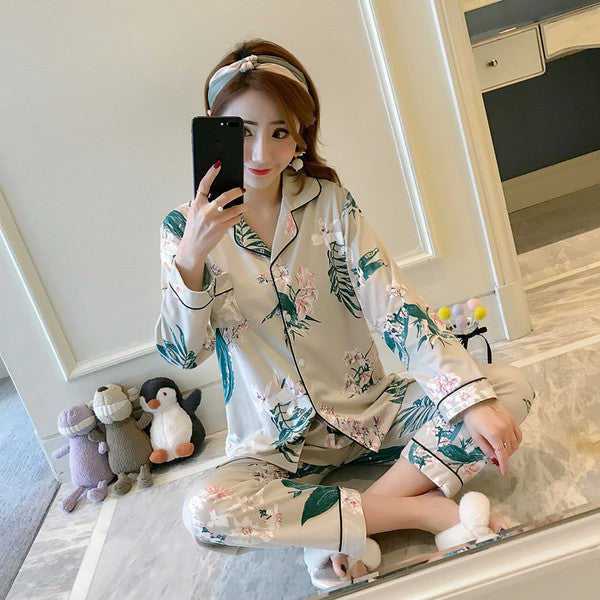 Womens Long-sleeve Pajama Sets For Wearing Outside