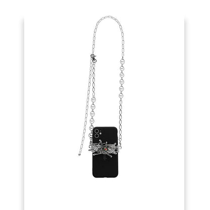 Spider Moonstone Metal Mobile Phone Charm