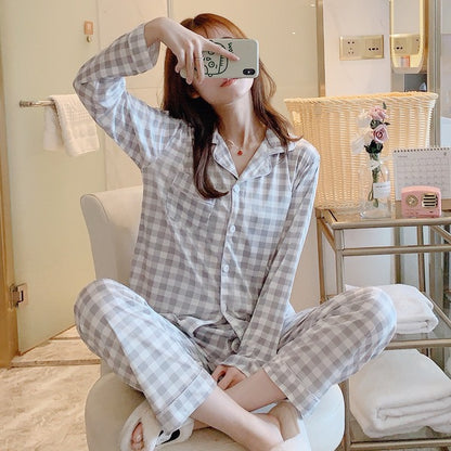 Womens Long-sleeve Pajama Sets For Wearing Outside
