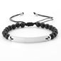 Personalized Beaded Adjustable Engraved Bar Bracelets