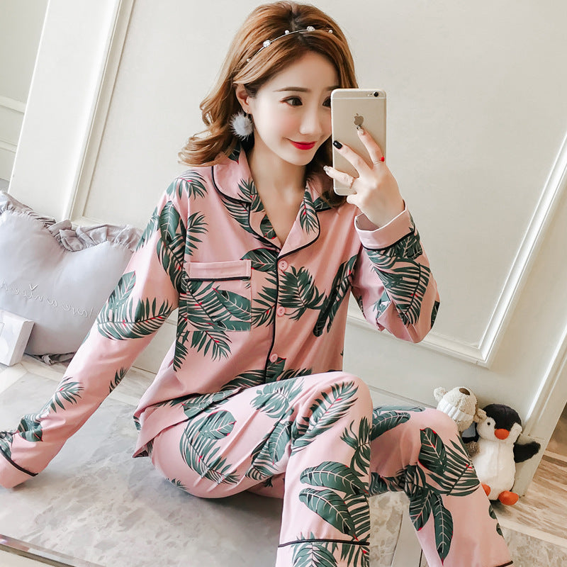 Womens Long-sleeve Pajama Sets For Wearing Outside