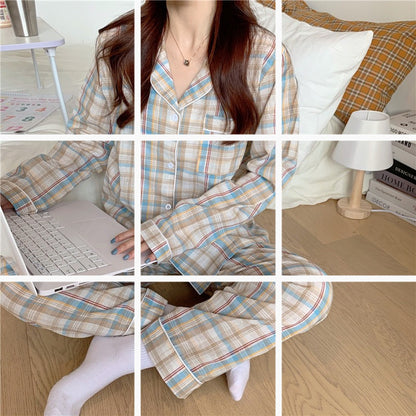 Womens Long-sleeve Pajama Sets For Wearing Outside