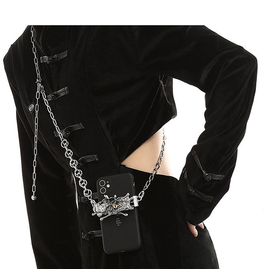 Spider Moonstone Metal Mobile Phone Charm